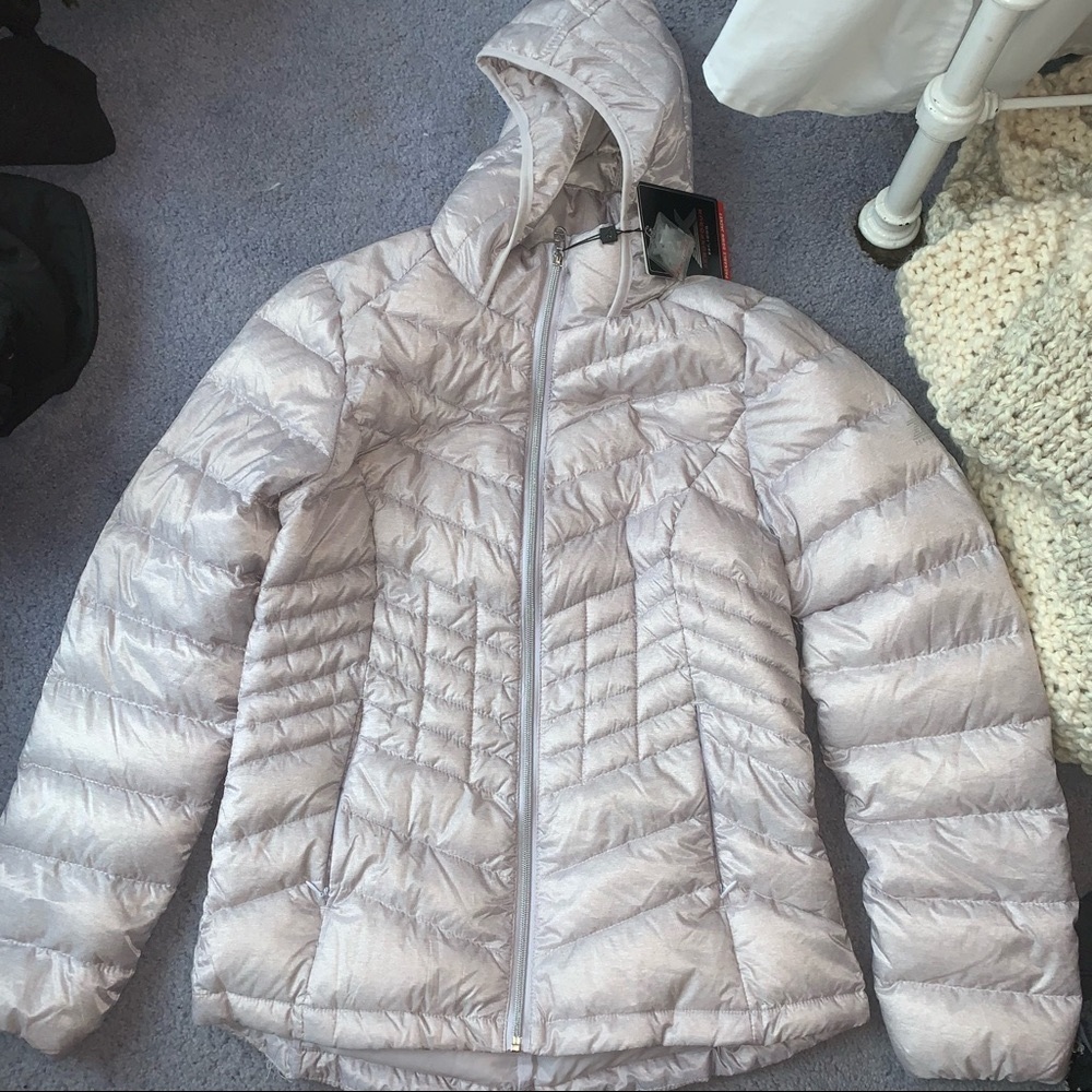 Light purple down jacket